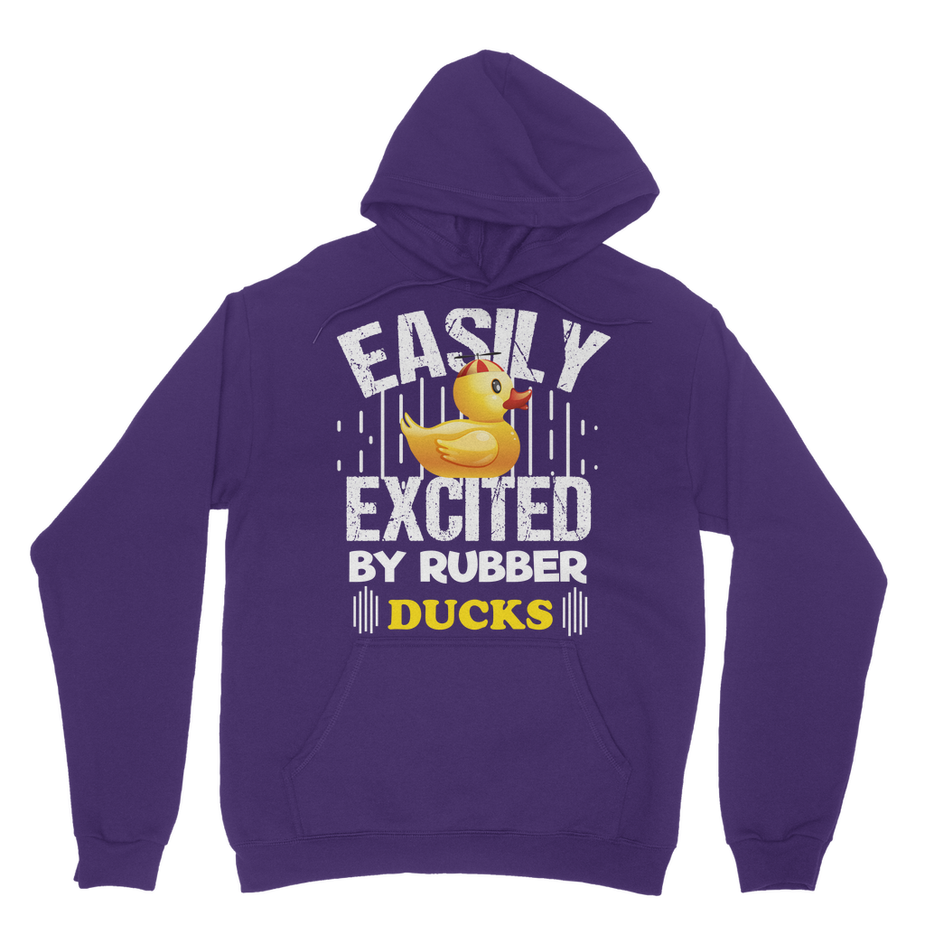Easily Excited by Rubber Ducks Classic Adult Hoodie