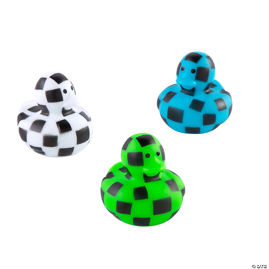 Checkerboard Rubber Ducks - by the dozen