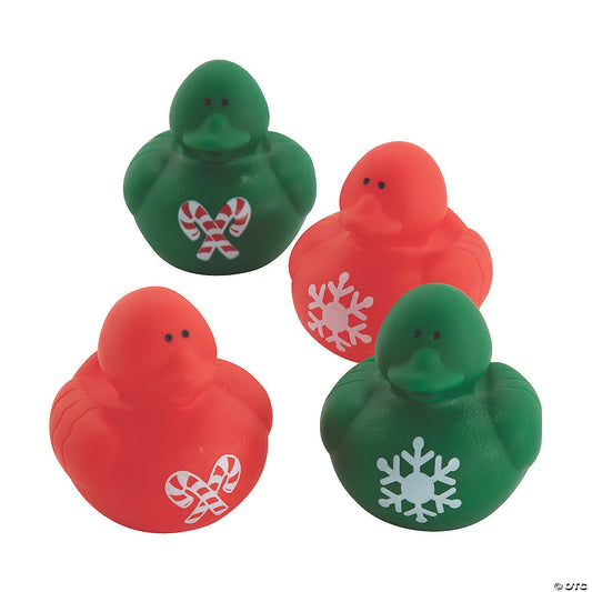 Christmas Rubber Ducks, 24 pack