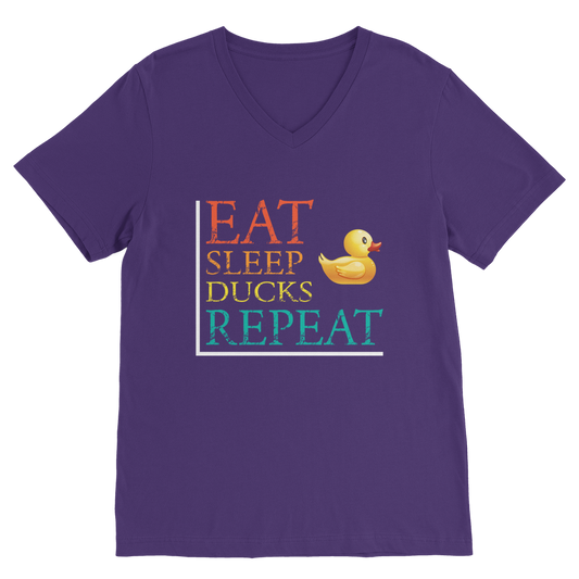 Eat Sleep Ducks Repeat Classic V-Neck T-Shirt
