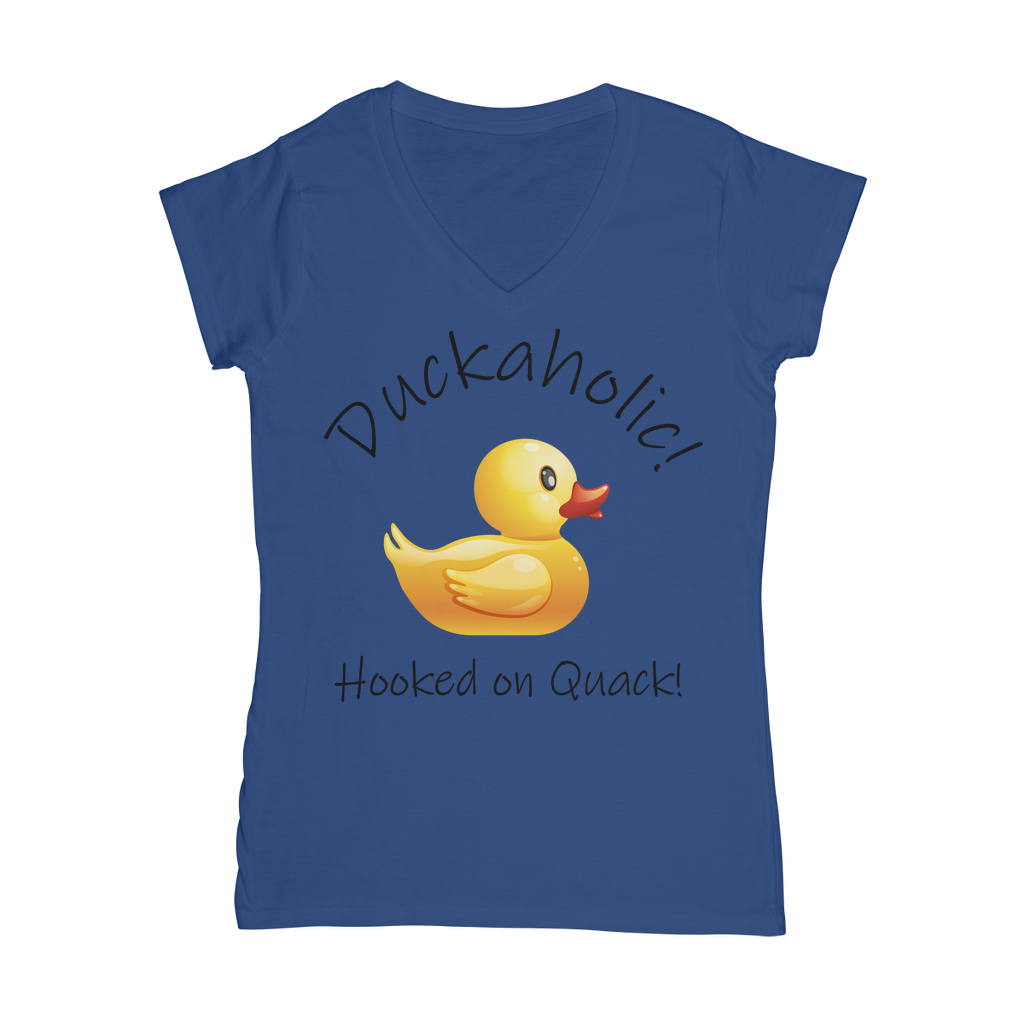 Duckaholic Classic Women's V-Neck T-Shirt