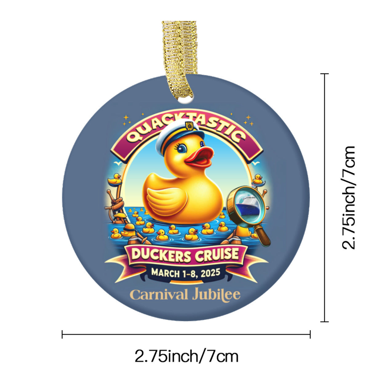 Quacktastic Duckers Cruise Ceramic Ornament