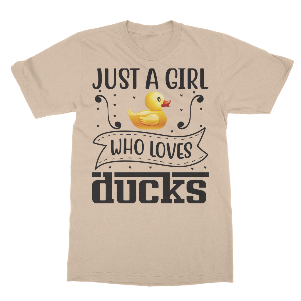 Just a Girl Who Loves Ducks Classic Adult T-Shirt