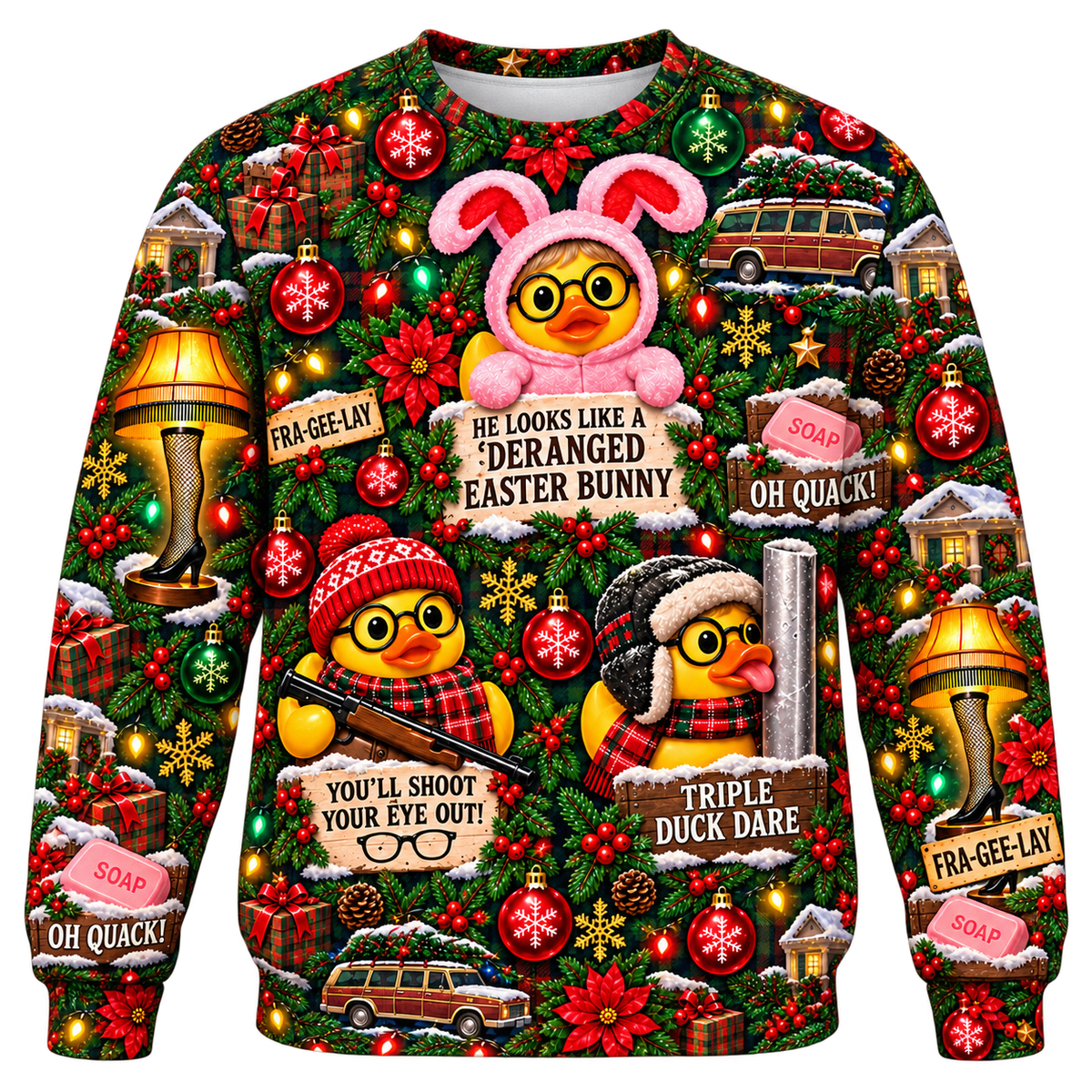 A Quackmas Story Men's Heavy Fleece Sweatshirt front product view