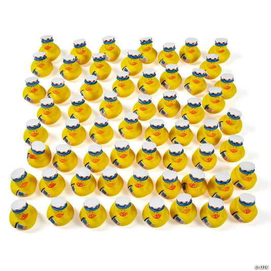 2 Bulk 120 Pc. Patriotic Top Hat with Stars & Stripes Rubber Ducks