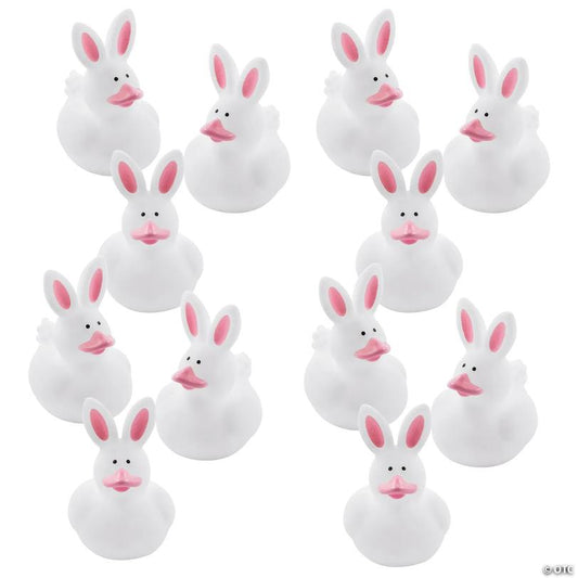 2 Bulk 120 Pc. White Easter Bunny Rubber Ducks