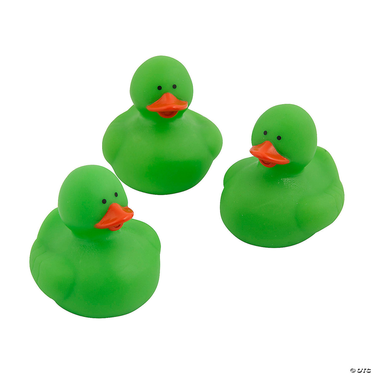 Green Rubber Ducks - 12-Pack