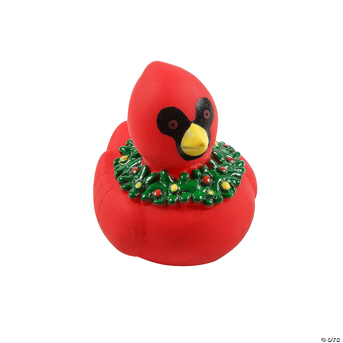 Christmas Cardinal with Wreath Rubber Ducks - 12-Pack