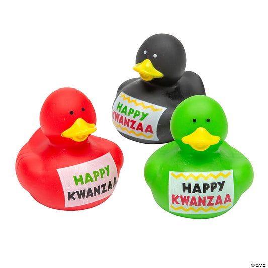 Happy Kwanzaa Rubber Ducks - 12-Pack