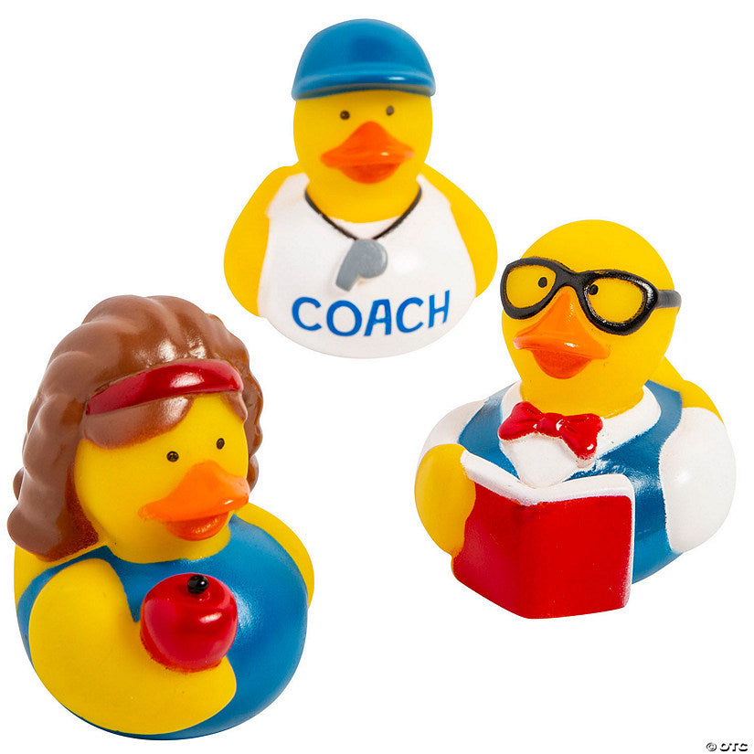 Teacher Character Rubber Ducks - 12-Pack