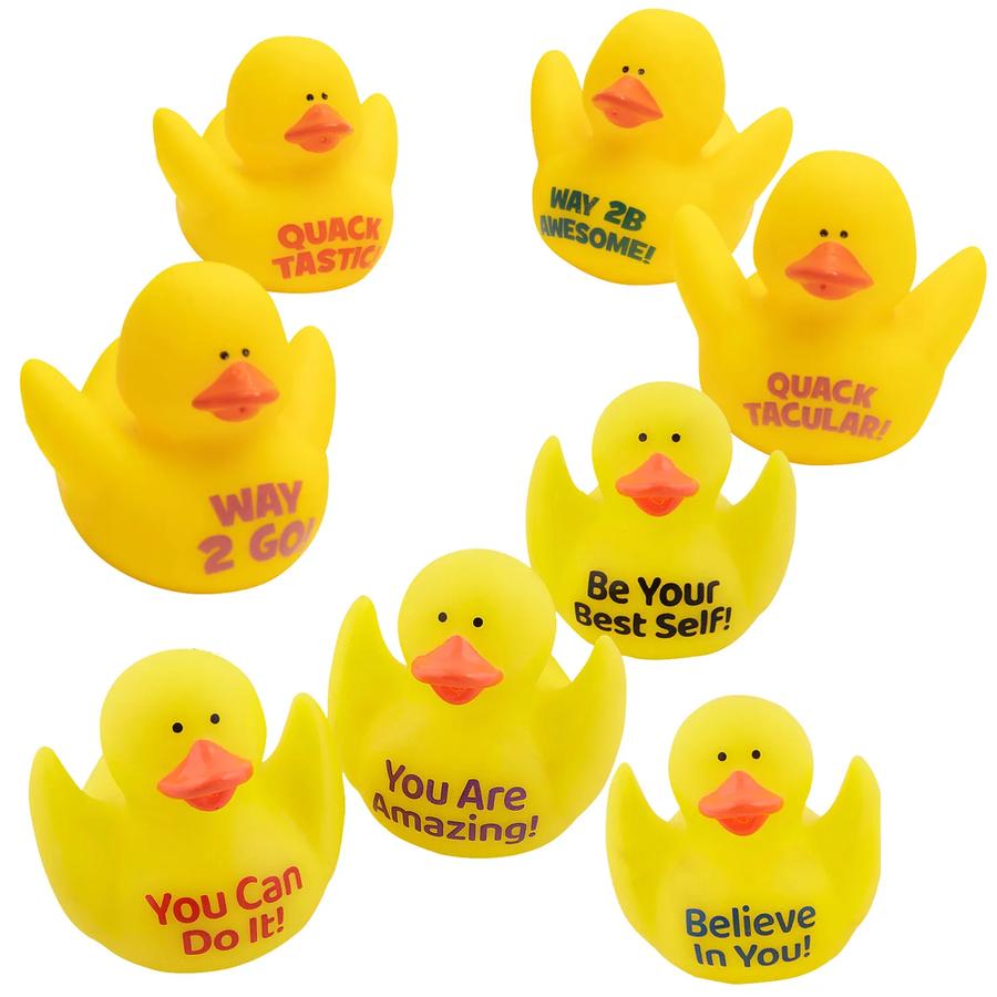 2" Inspirational & Motivational Ducks Assortment Kit - 24-Pack