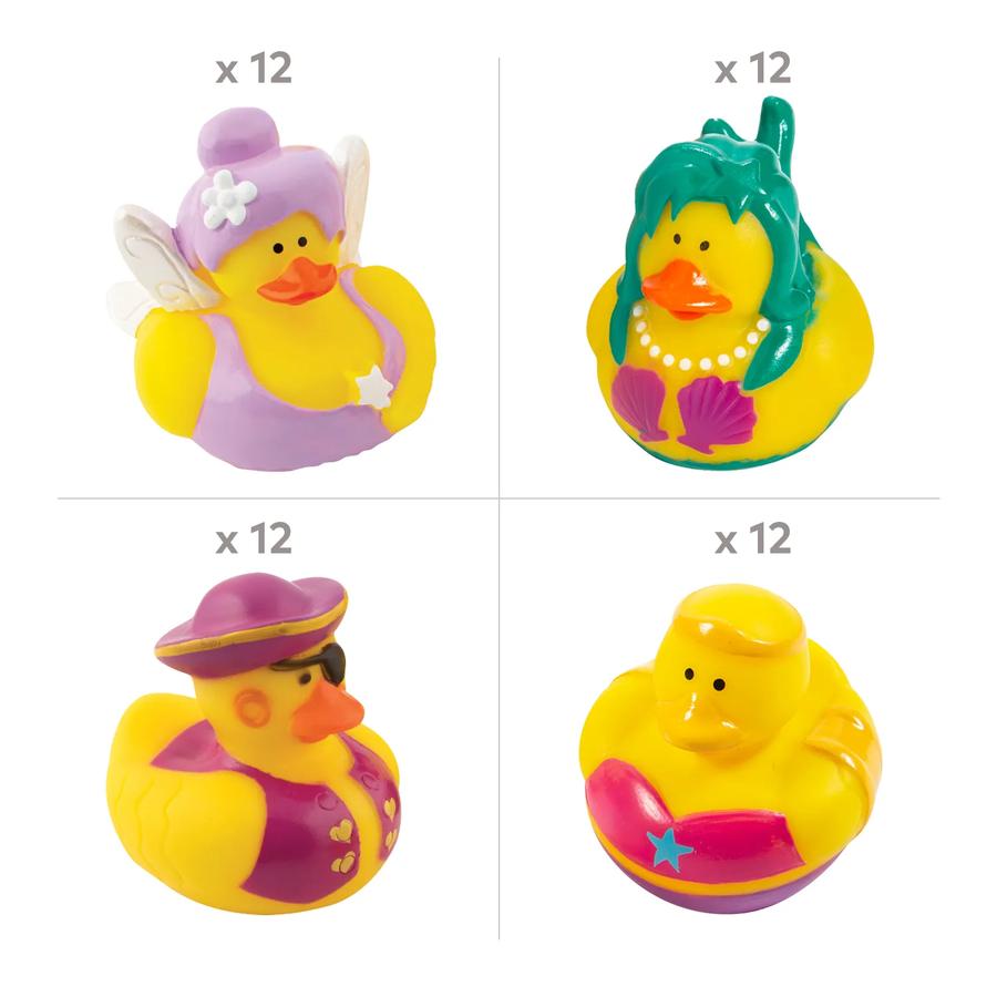 Girl Power Rubber Duck Assortment - 48-Pack — additional product view