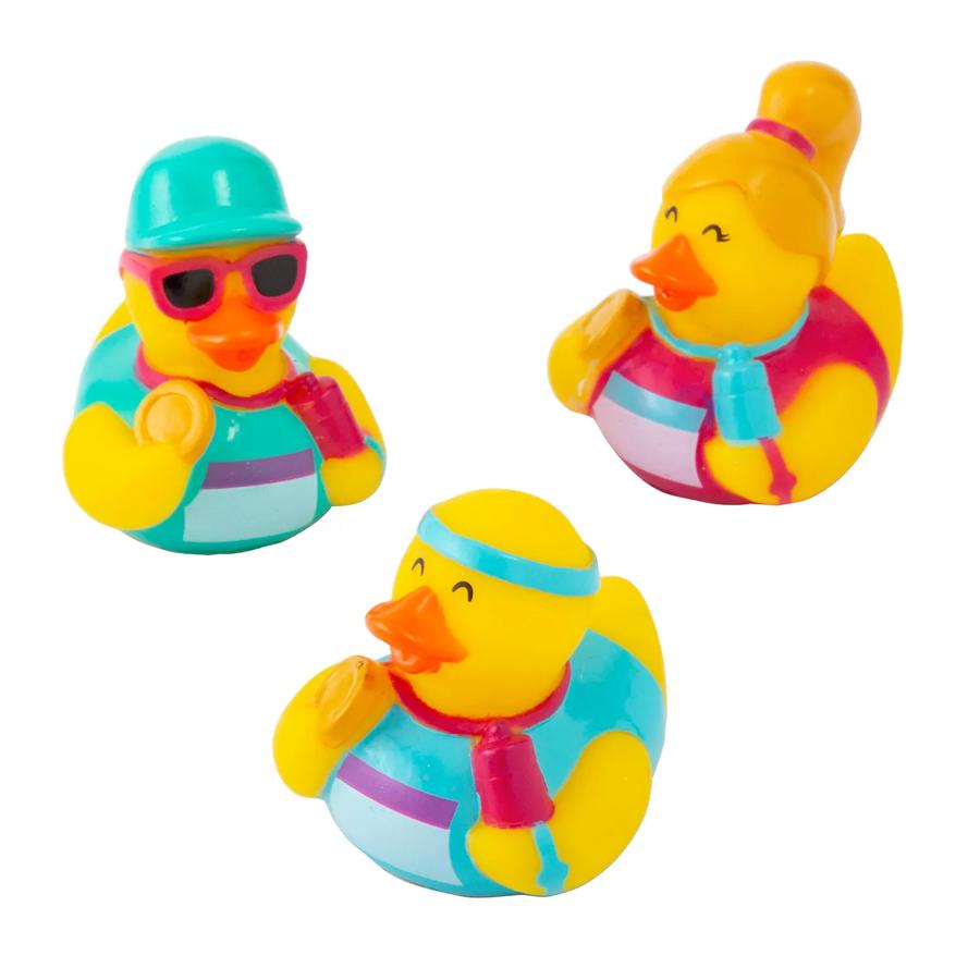 2" x 2 1/4" Marathon Character Rubber Ducks - 12-Pack