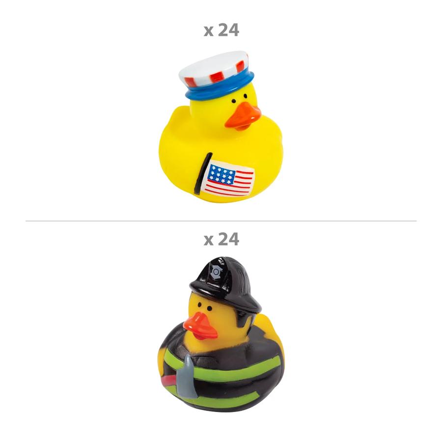 Firefighter & Patriotic Parade Rubber Duck Assortment - 48-Pack — additional product view