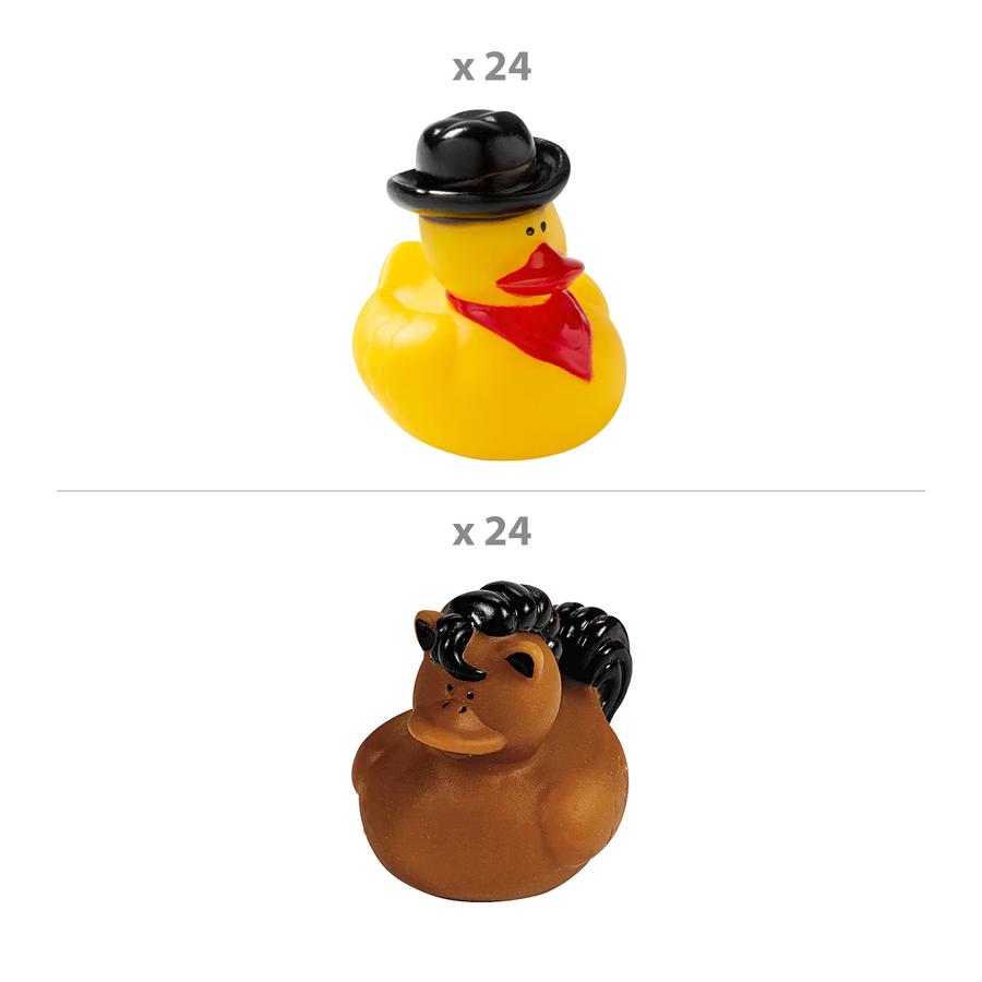 Cowboy & Horse Rubber Duck Assortment - 48-Pack — additional product view