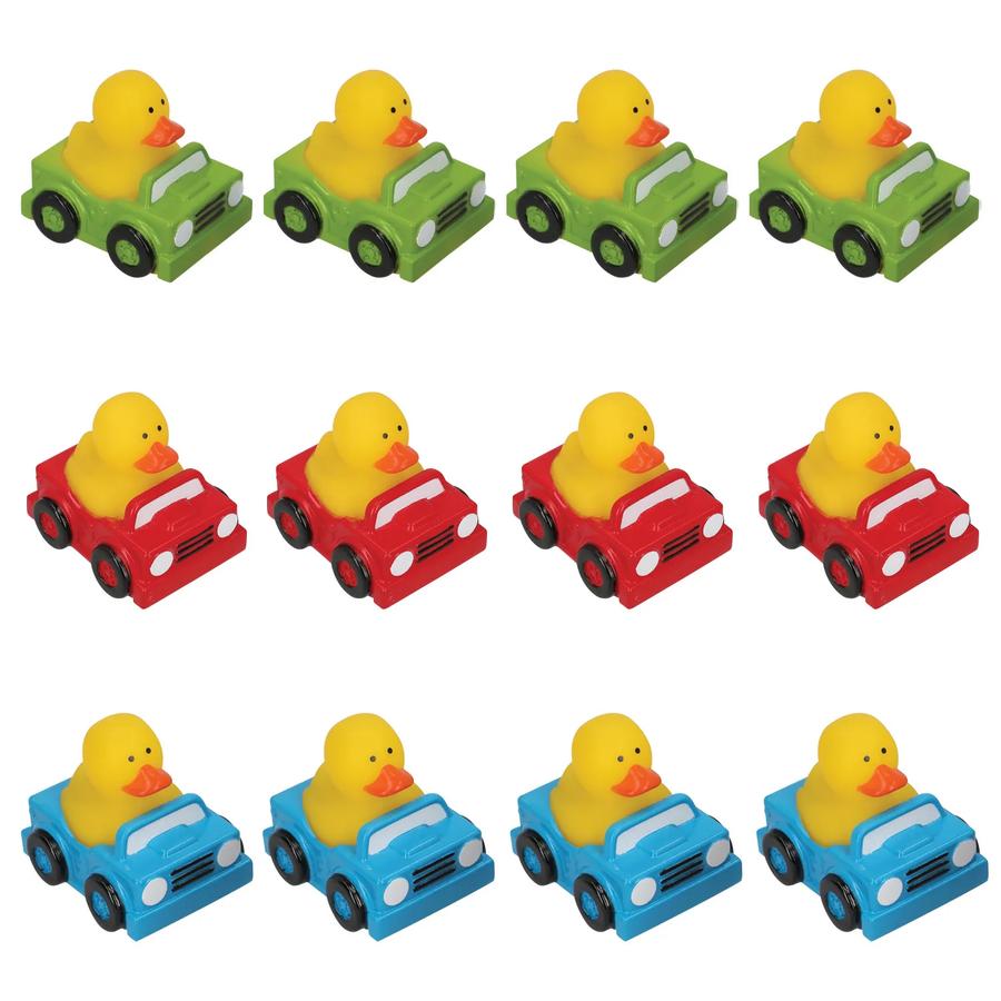 4-Wheeler Vehicle Driving Rubber Ducks - 12-Pack