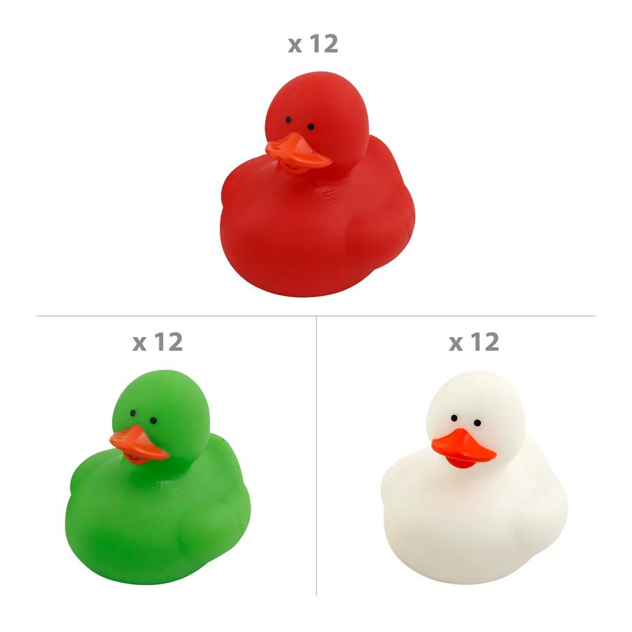 Christmas-Themed Vinyl Rubber Ducks Assortment - 36-Pack - photo 2