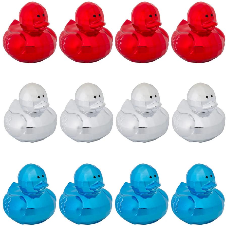 Patriotic Disco Ball Rubber Ducks - 12-Pack - product photo