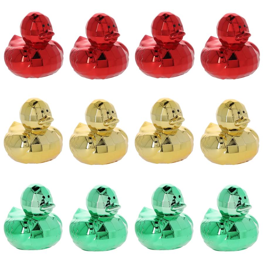 Christmas Festive Disco Ball Rubber Ducks - 12-Pack - product photo