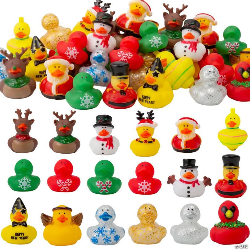 Christmas Character Rubber Duck Assortment – 24 pc