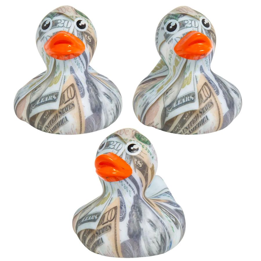 Multicolor Money Pattern Rubber Ducks - 12-Pack - photo 2