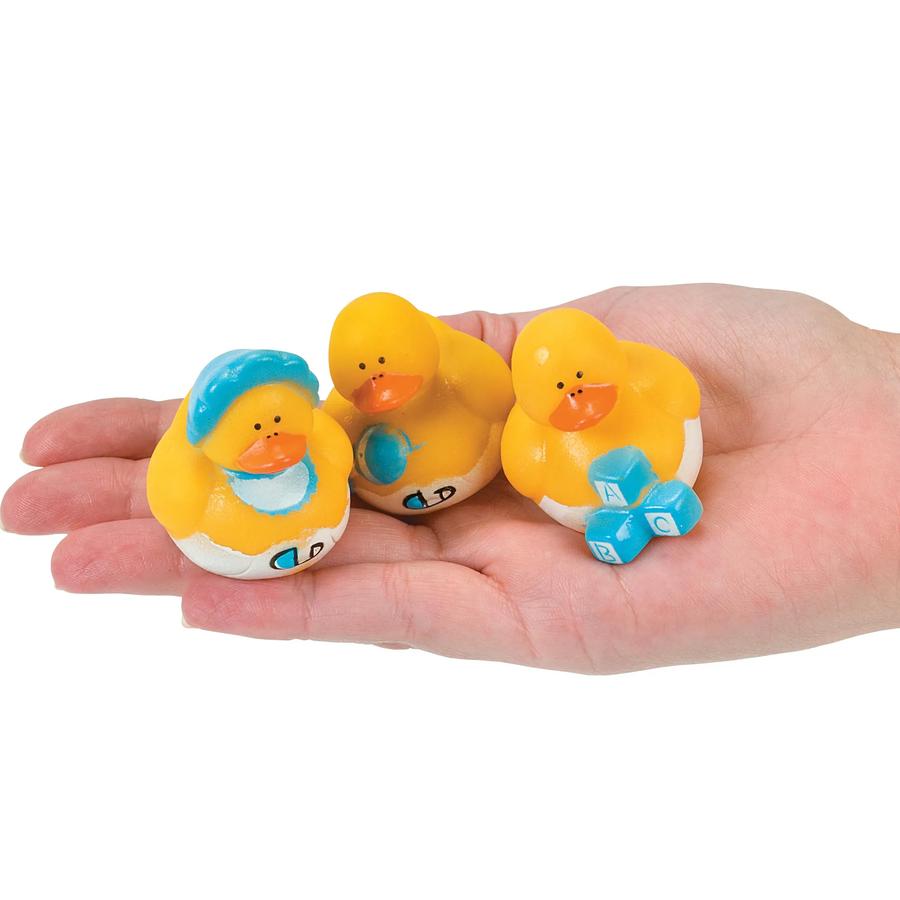 Mini Baby Boy Shower Rubber Ducks - 24-Pack — additional product view