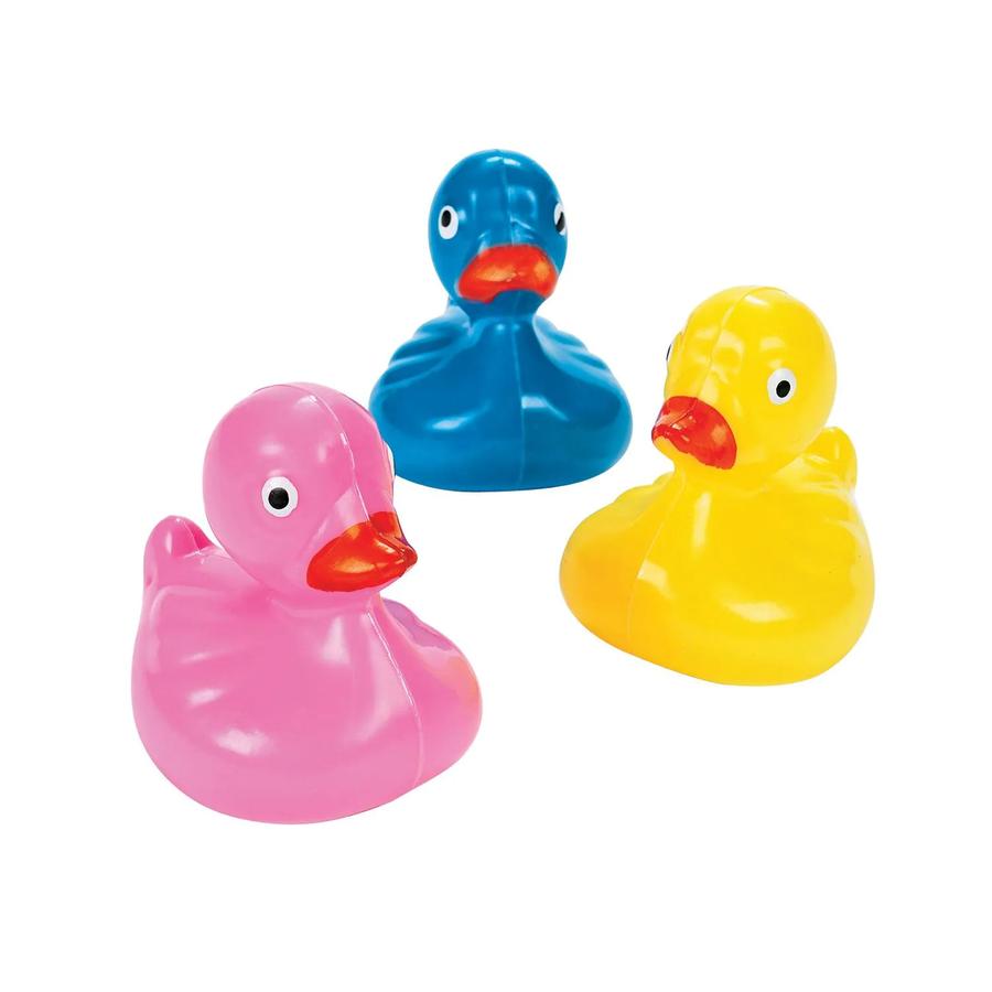 Plastic Bright Weighted Ducks - 12-Pack - product photo