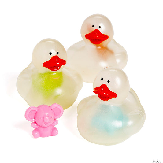 Glow-in-the-Dark Rubber Ducks with Hidden Prize - by the dozen
