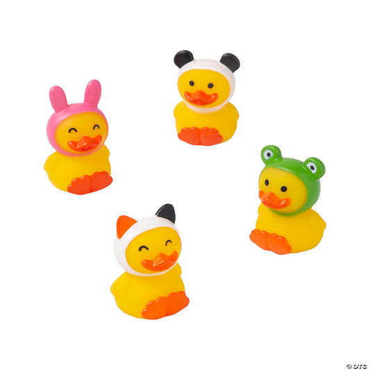 Animal Costume Rubber Ducks - by the dozen