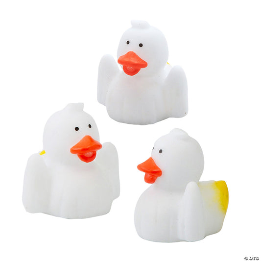 Mini Halloween Ghost Rubber Ducks in White Sheets