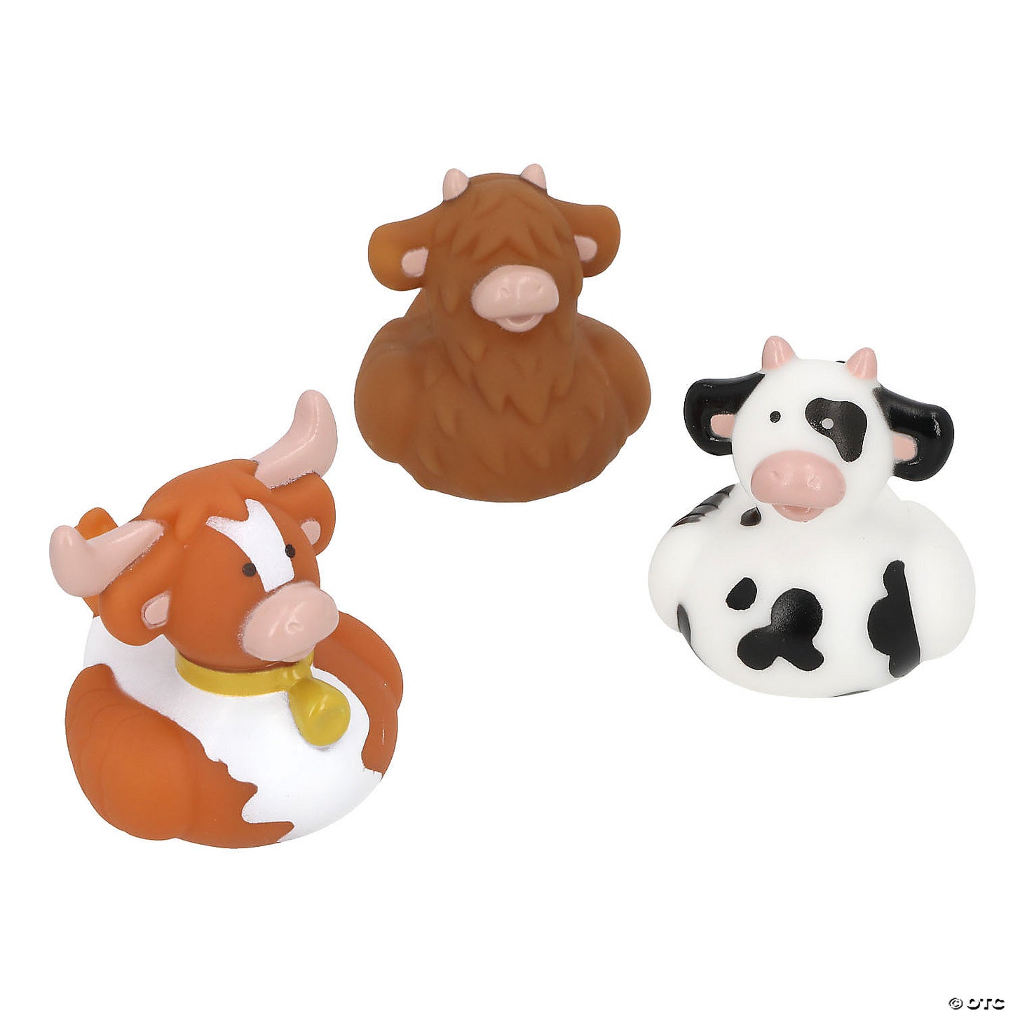 Multicolor Farm Cow-Shaped Rubber Ducks