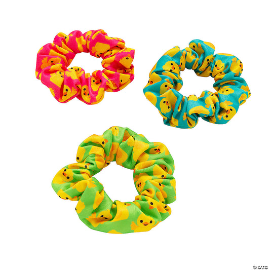 Pink, Blue & Green Lucky Duck Scrunchies