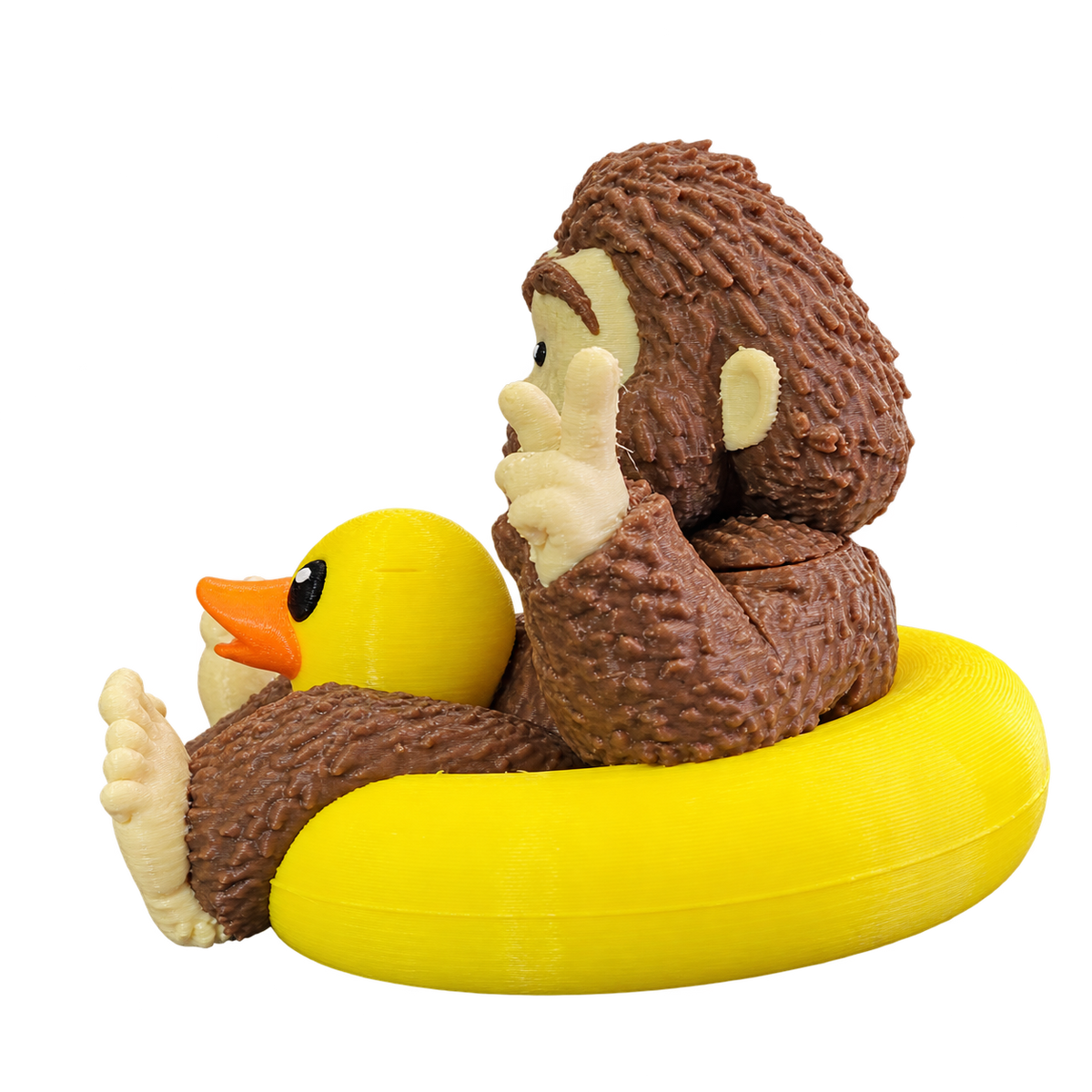Sasquatch and Pal Duck — side view