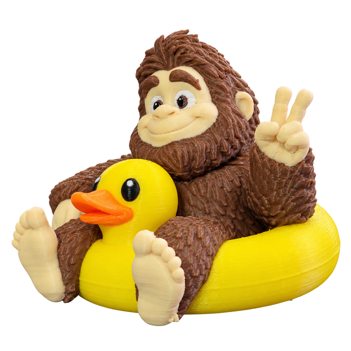 Sasquatch and Pal Duck — three-quarter view
