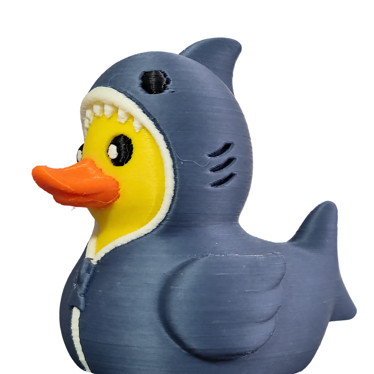 Shark Onesie Duck — three-quarter view