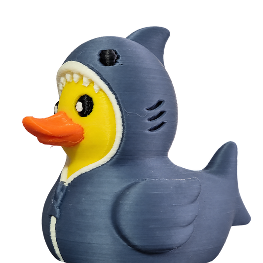 Shark Onesie Duck — three-quarter view