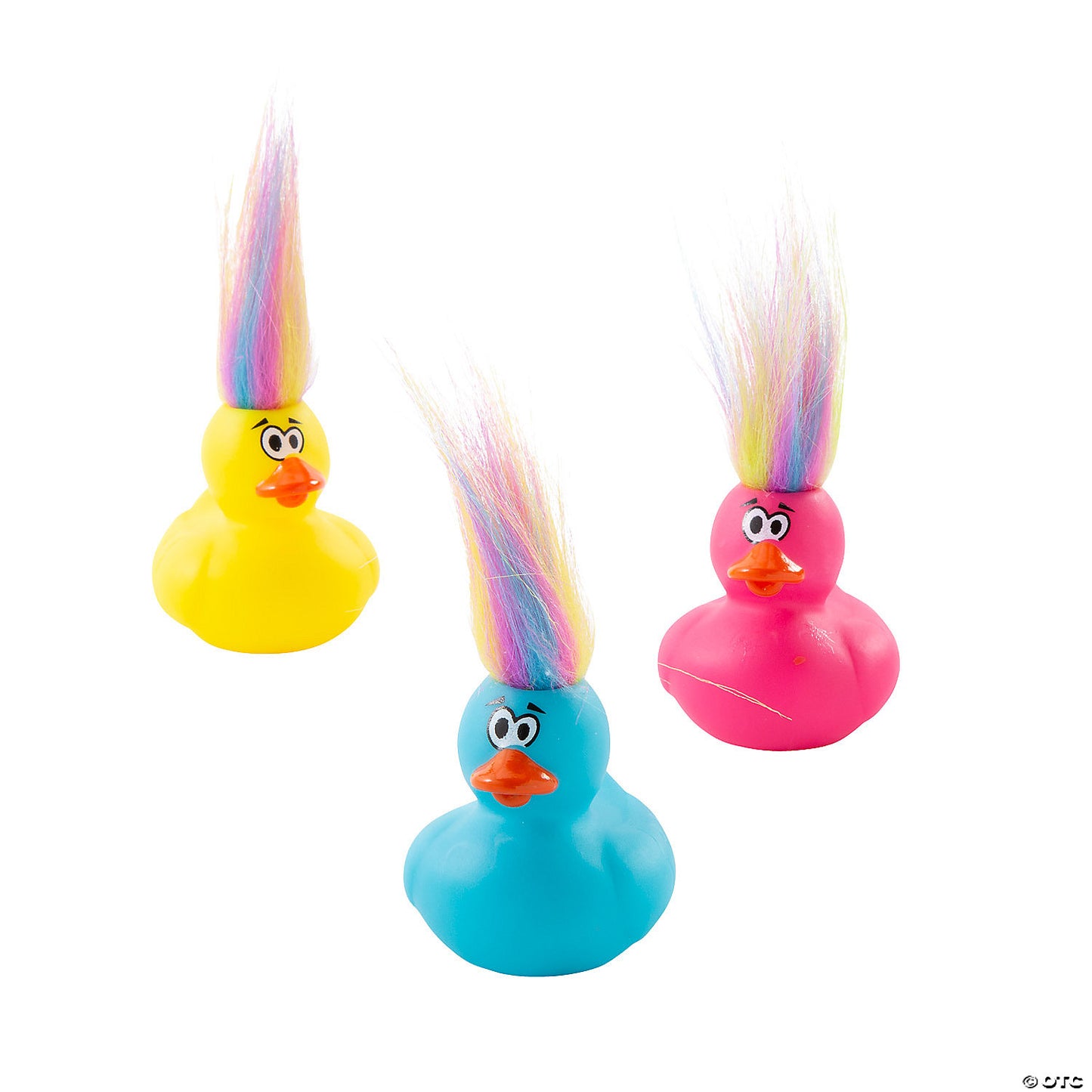 Crazy Hair Rubber Ducks - by the dozen