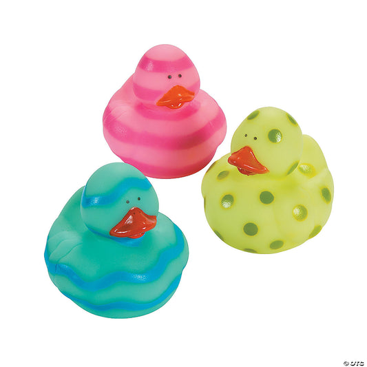 Easter Egg Painted Rubber Ducks - by the dozen