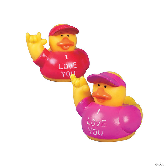 "I Love You" Rubber Ducks - by the dozen