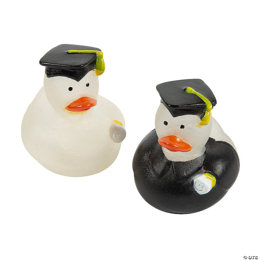 Mini Glow-in-the-Dark Graduation Rubber Ducks - 24