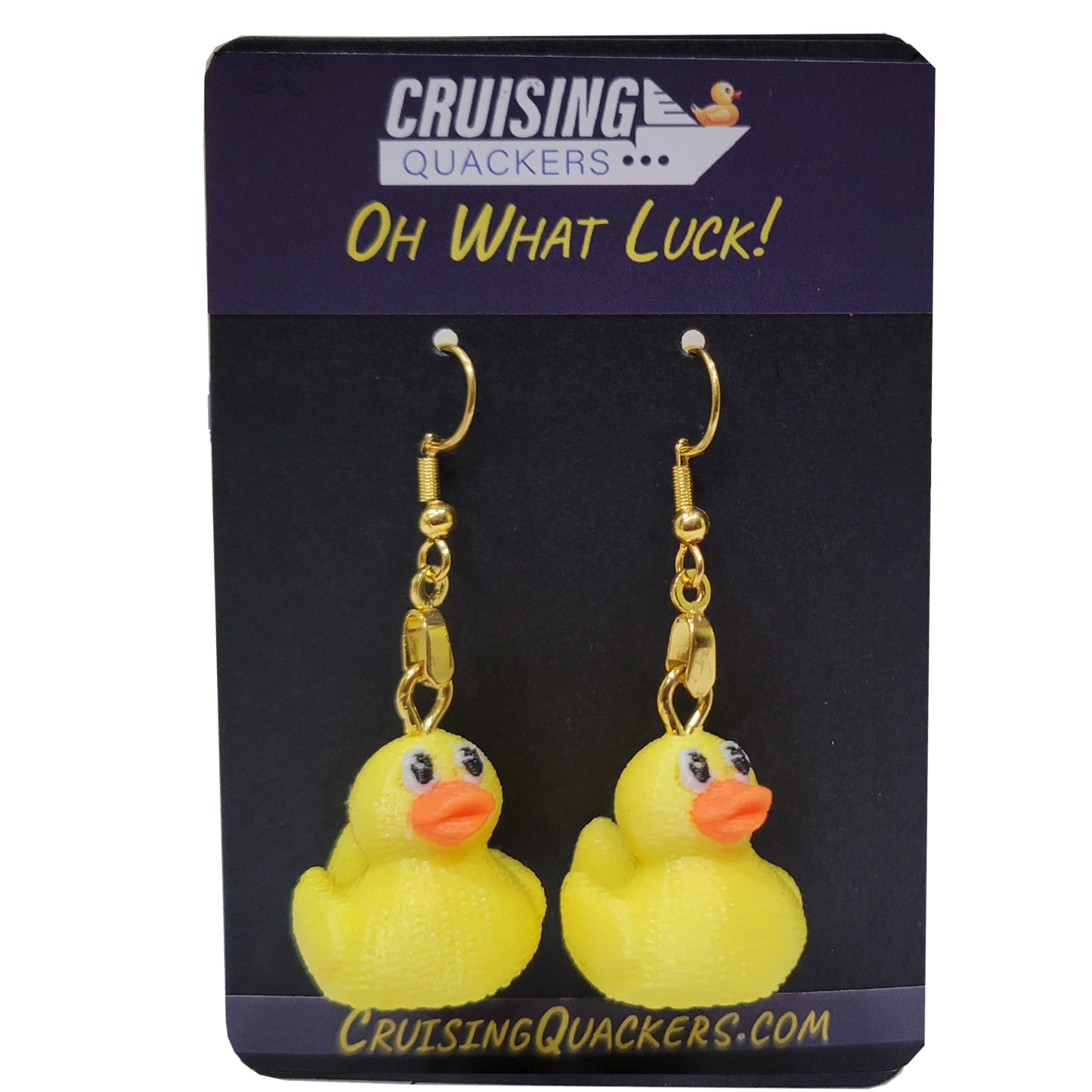 Quack Crochet Dangle Duck Earrings