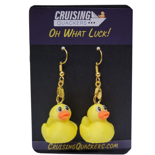 Quack Crochet Dangle Duck Earrings