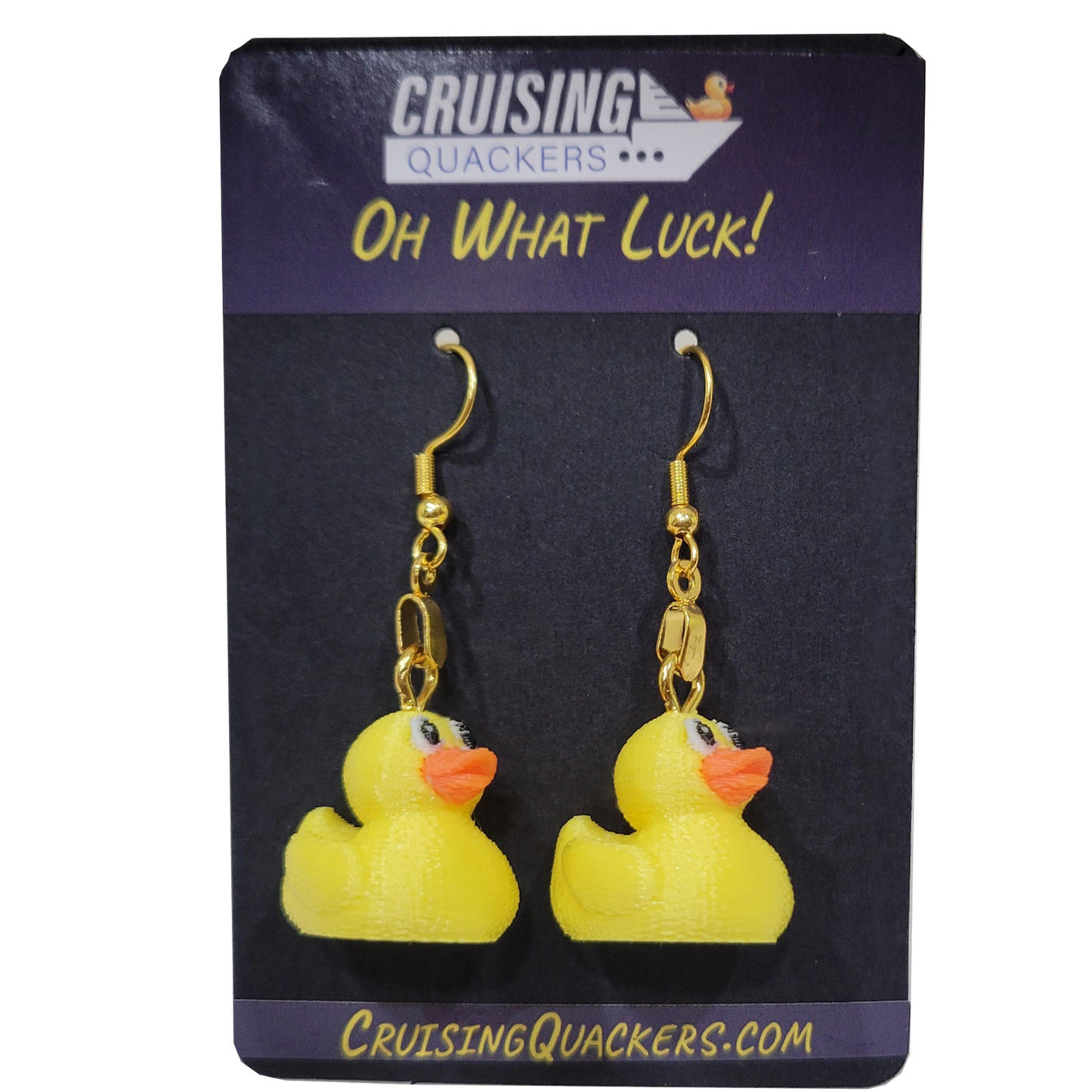 Quack Crochet Dangle Duck Earrings