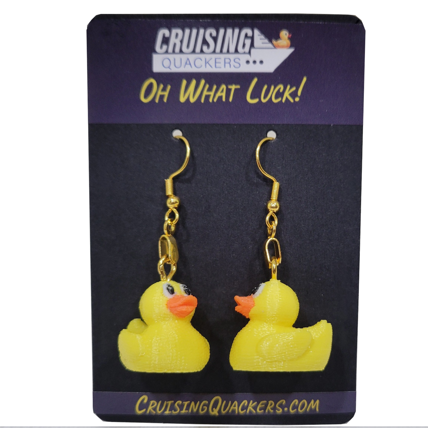 Quack Crochet Dangle Duck Earrings