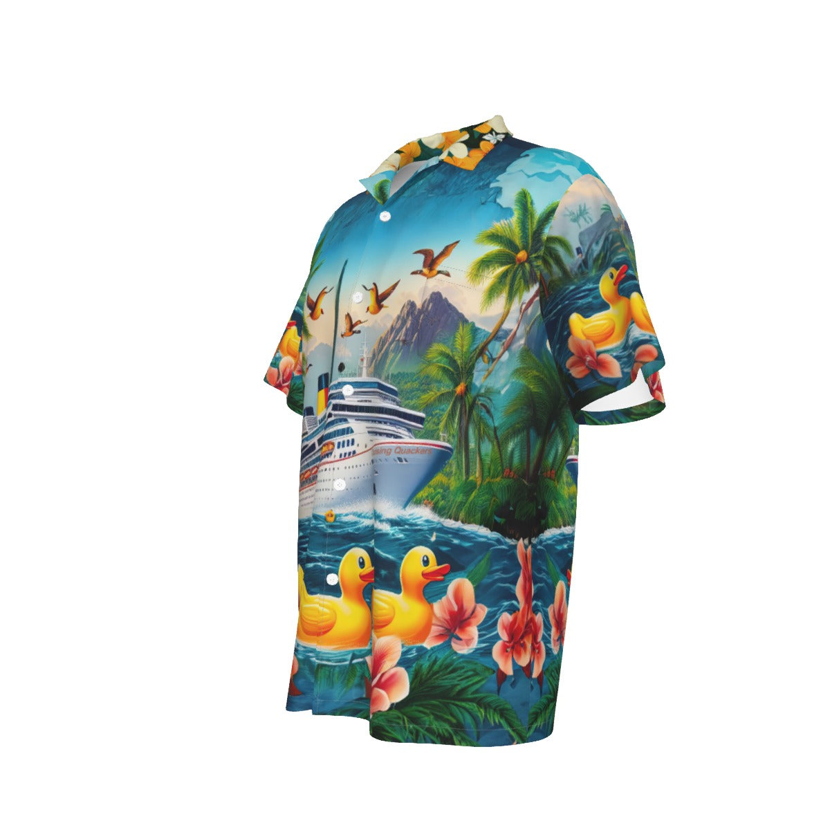 Voyager's Duck Parade Hawaiian Shirt With Pocket