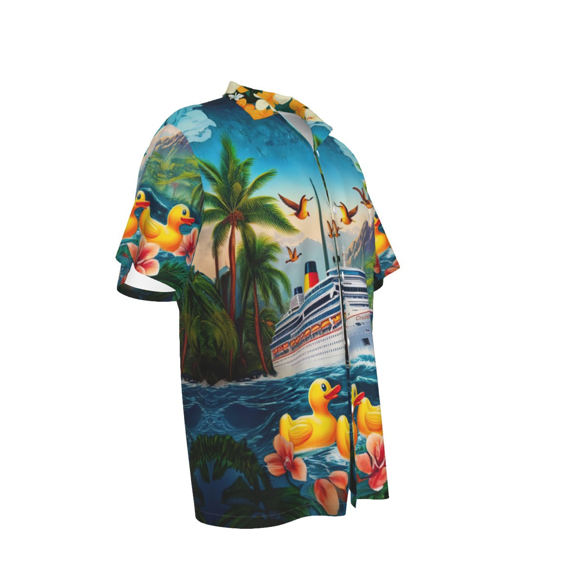 Voyager's Duck Parade Hawaiian Shirt With Pocket