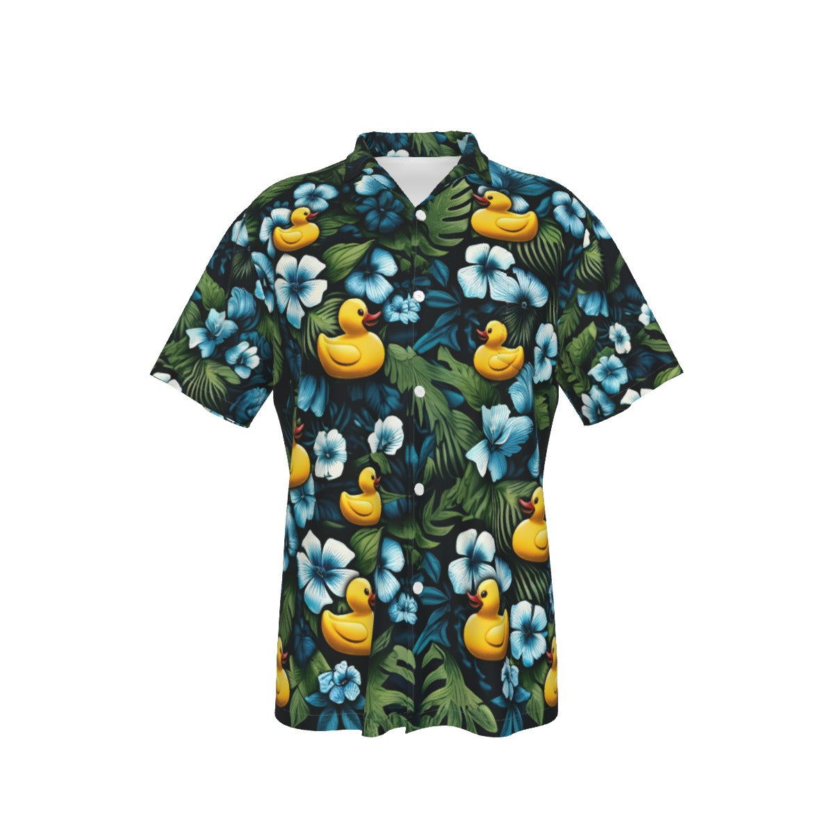 Ducky Royal Blue Hawaiian Shirt With Pocket