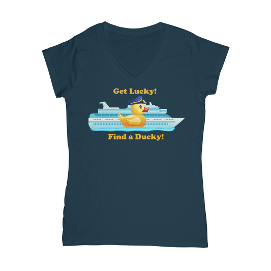 Get Lucky! Classic Women's V-Neck T-Shirt