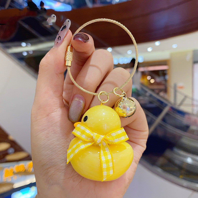 Cute Crystal  Duck Car Key Chain Bag Pendant