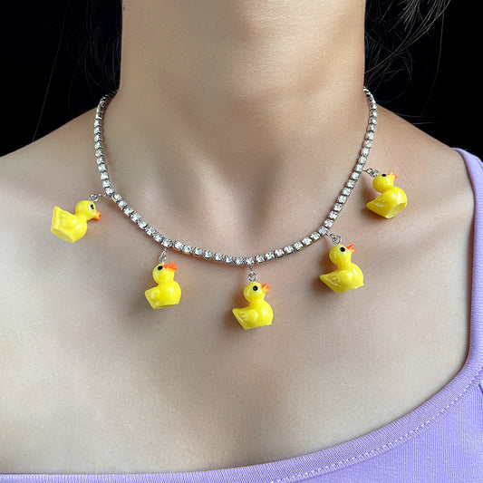 Sparkly Duck Necklace